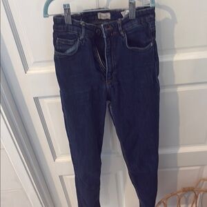 Zara Blue Skinny Jeans Sleek Fit